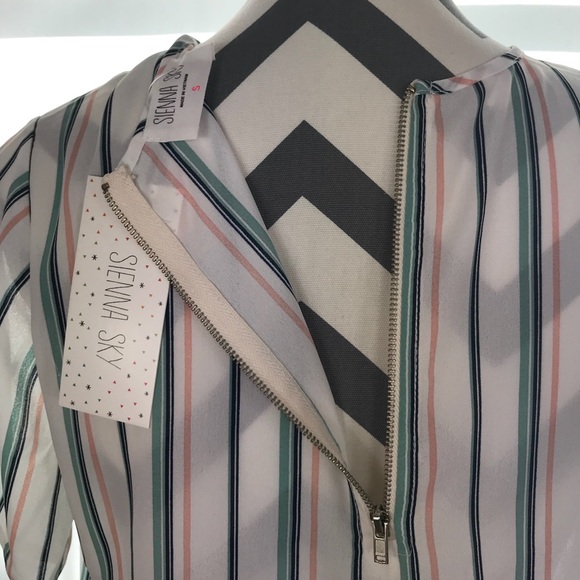 NEW Sienna Sky Cute Striped Twist Knot Front Shirt - Picture 4 of 7